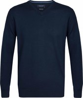 Profuomo - Pullover Merino V-Hals Navy - M - Slim-fit