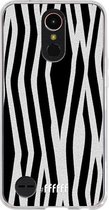 LG K10 (2017) Hoesje Transparant TPU Case - Zebra Print #ffffff