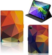 Bookcase met naam iPad Pro 11 (2020) Hoesje met Standaard Polygon Color