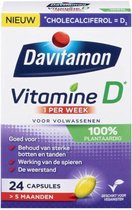 Davitamon Vitamine D - 1 per week - 100% plantaardig  - Vegan – Voedingssupplement - 24 capsules