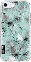 Casetastic Apple iPhone 7 / iPhone 8 / iPhone SE (2020) Hoesje - Softcover Hoesje met Design - Paint Splatter Aqua Print