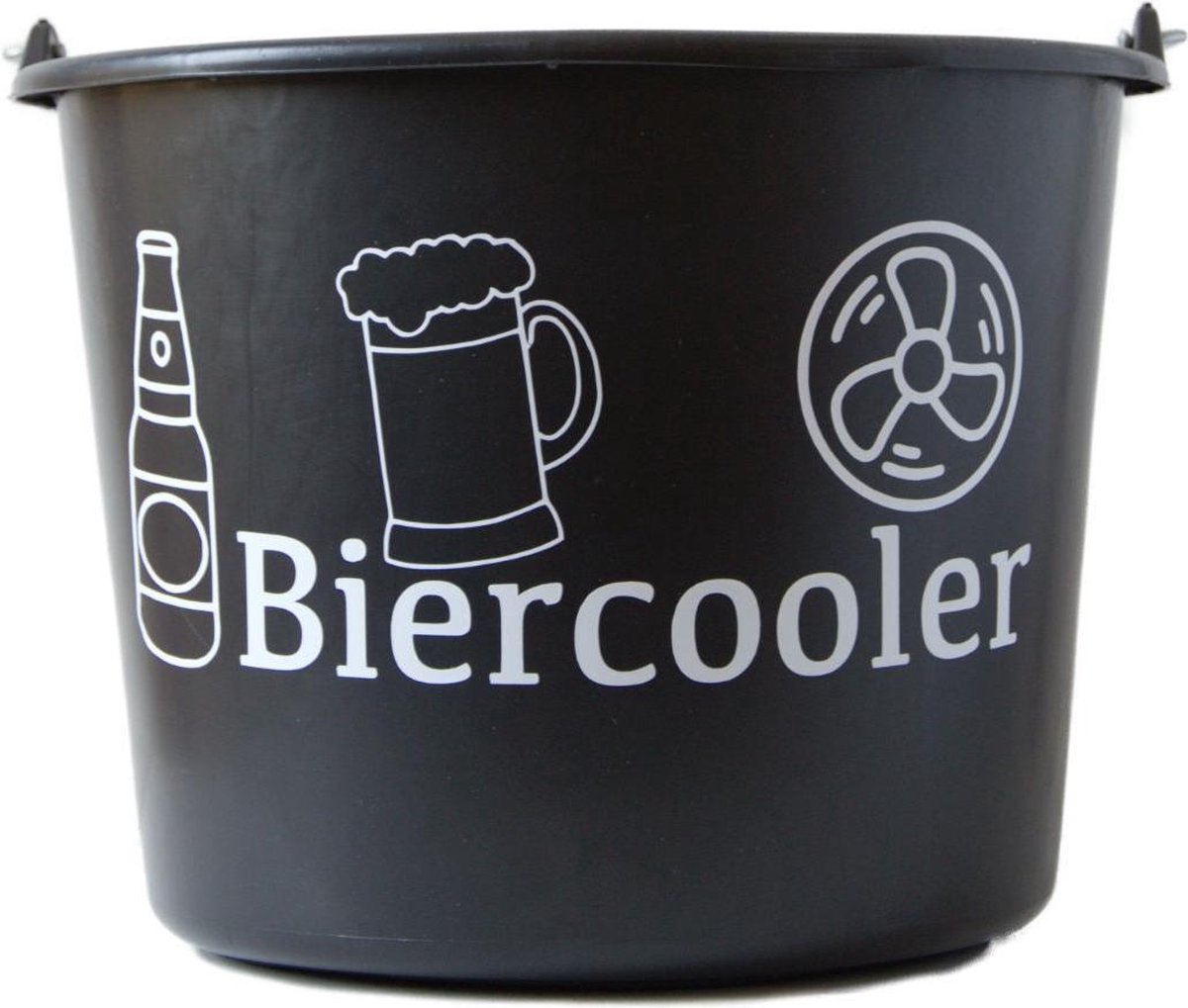 Goedkoopste Cadeau emmer – 12 liter – zwart – met tekst Biercooler