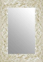 Spiegel Wit & Goud 54x74 cm – Calla – Design Spiegel Gouden rand – Duurzaam Gouden Spiegel – Spiegel Gouden Lijst – Perfecthomeshop