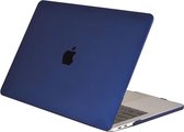 Lunso Geschikt voor MacBook Air 13 inch M1 (2020) cover hoes - case - Mat Marineblauw