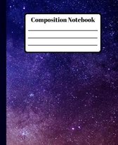 Composition Notebook: Galaxy themed composition book for home school or college.