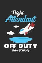 Flight Attendant off duty: 6x9 Flight Attendant - dotgrid - dot grid paper - notebook - notes