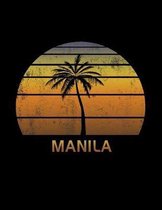 Manila: Philippines Notebook Lined Wide Ruled Paper For Taking Notes. Stylish Journal Diary 8.5 x 11 Inch Soft Cover. For Home