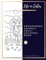 ENDANGERED ANIMALS ADULT COLORING BOOK (Book 9)