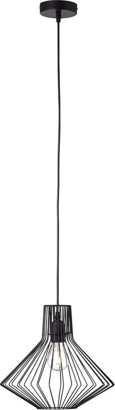 BRILLIANT lamp Dalma hanglamp 30cm zwart mat | 1x A60, E27, 60W, geschikt voor standaardlampen (niet inbegrepen) | Schaal A ++ tot E | Kabel kan worden ingekort