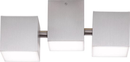 AEG lamp Gillian LED plafondlamp 5flu alu | 5x 3W LED geïntegreerd (SMD), (300lm, 3000K) | Schaal A ++ tot E | Draaibare zijelementen