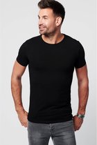 SKOT Fashion Duurzaam t-shirt heren round neck Black 2-pack - zwart - Maat L