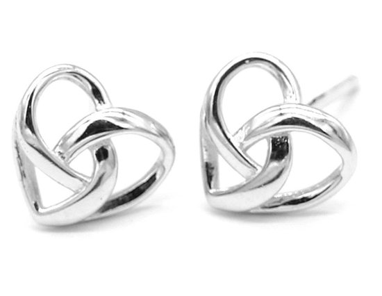 Oorbellen Hart - 925 Sterling Zilver - 8 mm -