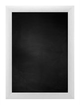 Zwart Krijtbord met Aluminium Lijst - Zilver - 65 x 85 cm - Lijstbreedte: 23 mm - Breed