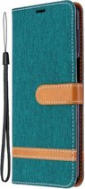 Denim Book Case - Xiaomi Redmi Note 9 Pro / 9S Hoesje - Groen