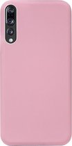 ADEL Siliconen Back Cover Softcase Hoesje Geschikt voor Huawei P20 Pro - Roze