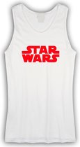 Tanktop Wit met Rood “ Star Wars “ logo Size M