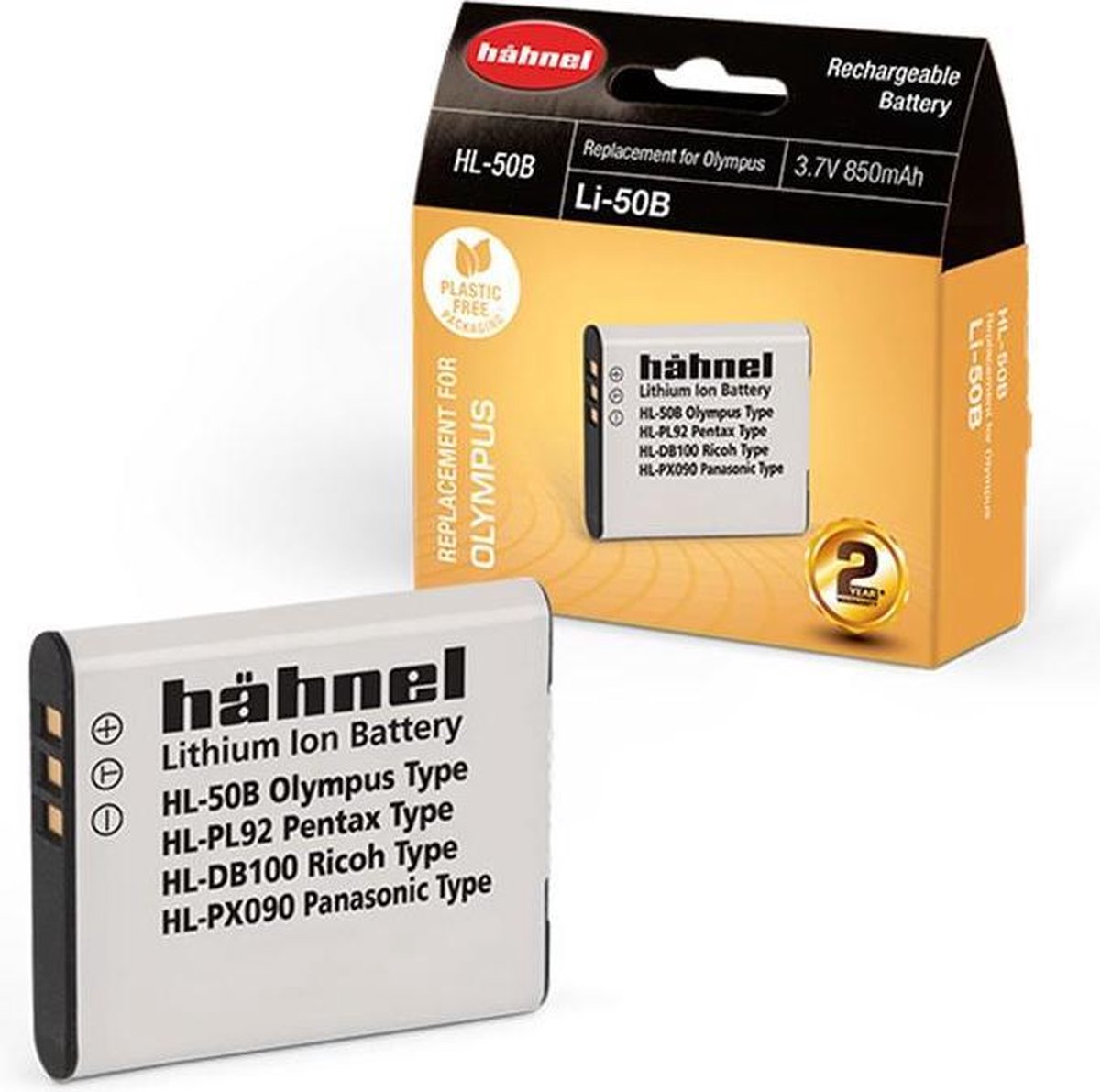 Hähnel HL-50B accu - Olympus Li-50B model