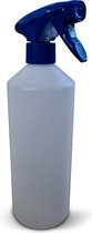 Lege Sprayflacon 750ml | Met professionele afsluitbare blauwe spraykop | Geschikte voor vloeistoffen | Navulbaar