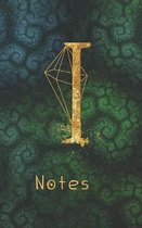 I Notes: Monogram Initial Letter I Write and Color Journal For Women