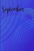 September Birthday Month: Birthstone: Sapphire: 6x9 College Ruled Notebook