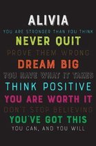 Alivia You Are Stronger Than You Think Never Quit Prove Them Wrong Dream Big You Have What It Takes Think Positive You Are Worth It Dont Stop Believin