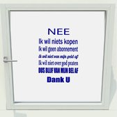 Muursticker4sale Deur-raamsticker ik wil niets kopen