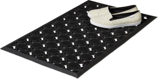 Mibao Halfronde deurmat buiten, robuuste voordeurmat, 45 x