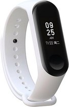 Siliconen Smartwatch bandje - Geschikt voor  Xiaomi Mi band 3 / 4 siliconen bandje - wit - Horlogeband / Polsband / Armband