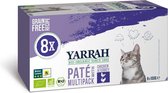 Yarrah Bio Kattenvoer Multipack Paté Graanvrij Kip - Kalkoen 8 x 100 gr
