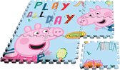 Nickelodeon Vloerpuzzel Peppa Pig Junior 90 Cm Foam Blauw/roze