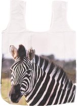 Esschert Design Boodschappentas Zebra 11,4 Liter Polyester Zwart/wit