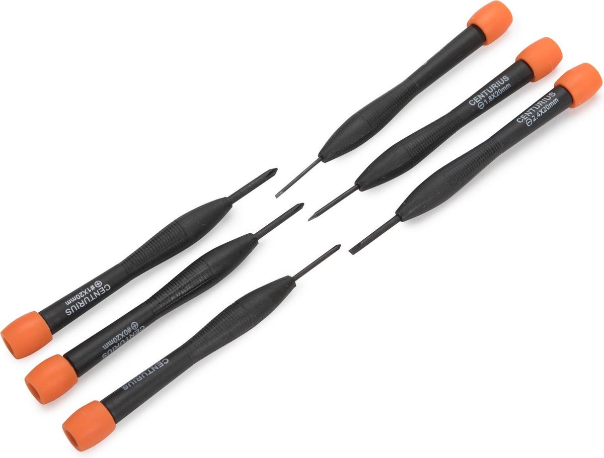 Centurius Precisie Schroevendraaier Set 6-Delig - Phillips + Platkop - Met Box
