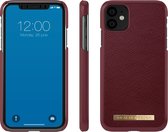 Coque iPhone 11 Mode iDeal of Sweden Saffiano Bordeaux