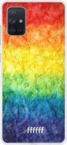 Samsung Galaxy A71 Hoesje Transparant TPU Case - Rainbow Veins #ffffff