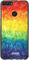 Huawei P Smart (2018) Hoesje Transparant TPU Case - Rainbow Veins #ffffff