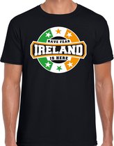 Have fear Ireland is here / Ierland supporter t-shirt zwart voor heren S