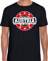 Have fear Austria is here / Oostenrijk supporter t-shirt zwart voor heren 2XL