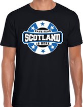 Have fear Scotland is here / Schotland supporter t-shirt zwart voor heren 2XL