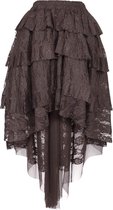 Attitude Holland High low rok -M/L- Victorian skirt Gothic, vampire, victoriaans Bruin