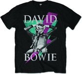 David Bowie Heren Tshirt -S- Thunder Zwart