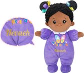 Sandra's Poppenkraam - Nevaeh- paars - mini knuffelpop - gratis met naam
