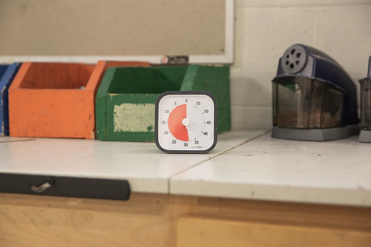 Time Timer® MOD Education Edition - kleur Charcoal/grijs - 60 Minuten Visuele Timer - timer voor kinderen - schermtijd instellen — afbeelding 2
