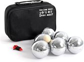 Jeu de boules - Set de 6 boules avec télémètre, cordon et sac de transport de luxe ; 'Voulez-vous jouer avec moi ?' - Multi-stroboscope