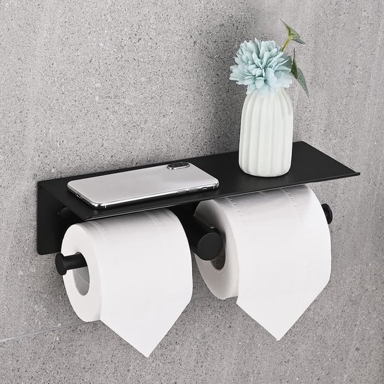 Porte Papier Toilette sans Percage, Derouleur Papier Toilette avec