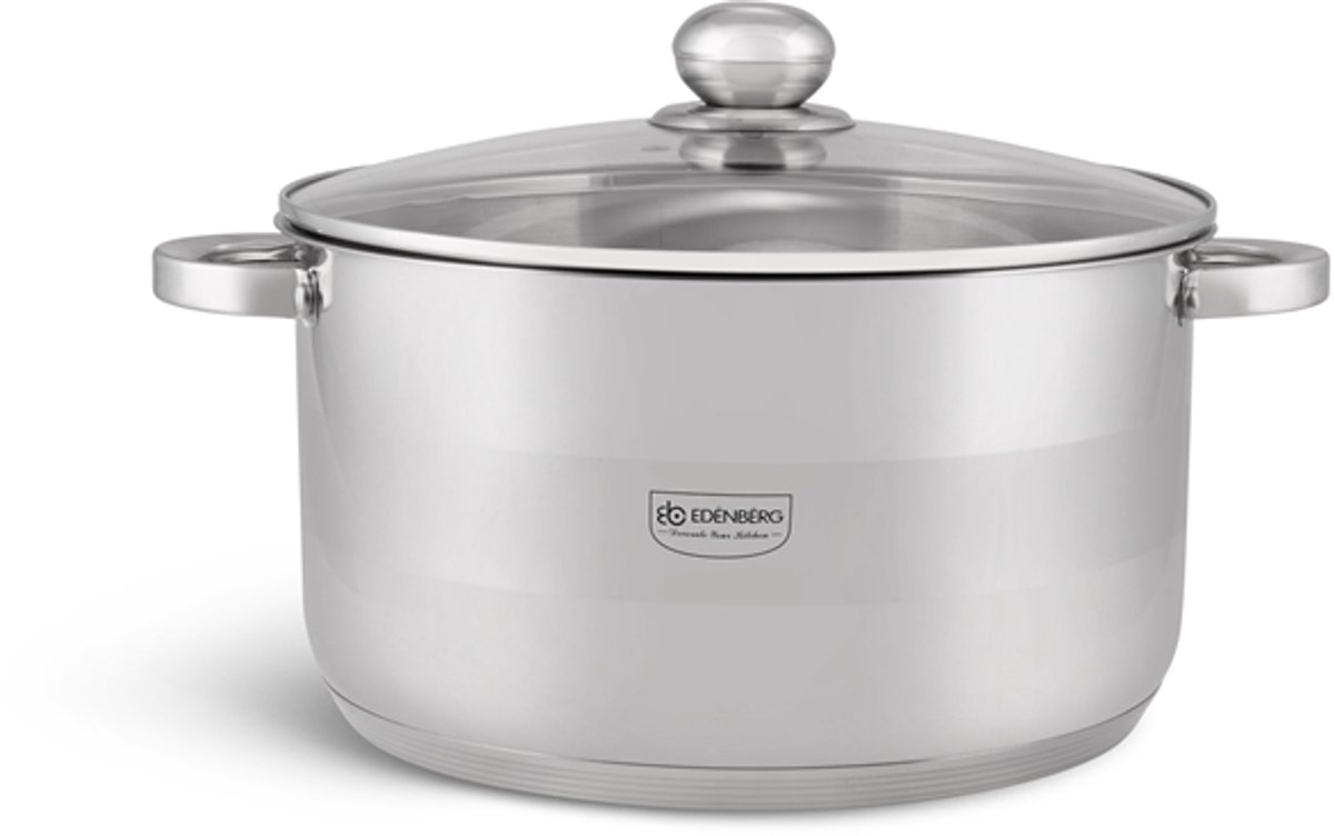 Edënbërg Classic Line - Kookpan met Deksel - RVS - Ø 18 cm
