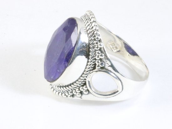 Blauwe Saffier Belofte Ring Voor Mannen In 925 Zilver, Mannelijke Blauwe Saffier Belofte Ring Voor Mannen In 925 Zilver, Mannelijke