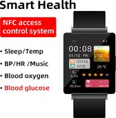 Bloedglucose Meter Smart Watch Bloeddruk Hartslag Monitoring Waterdichte Sport Pols Horloge Smart Armband suikergehalte, glucosegehalte of bloedsuikerspiegel Pijnloos Meten