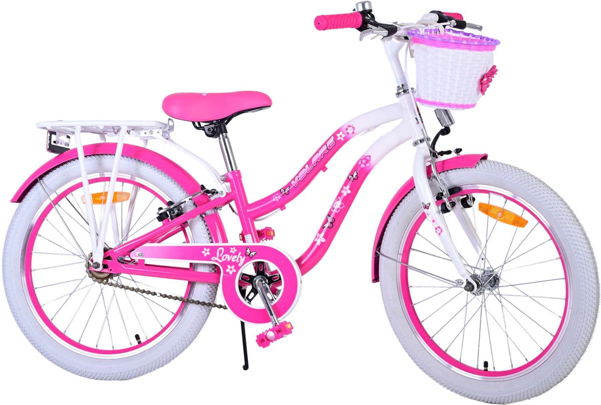 Vélo pour enfants Volare Lovely - Filles - 20 pouces - Rose - Deux freins à  main