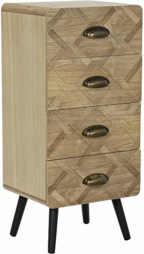 Ladenkast DKD Home Decor Natuurlijk Zwart Metaal MDF (37 x 30 x 80 cm)