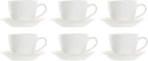 Set van koffiekopjes DKD Home Decor Wit Keramiek (150 ml)